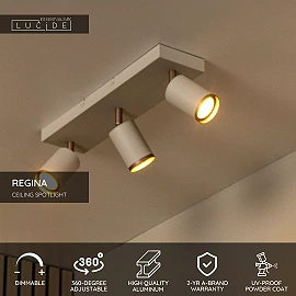 REGINA ceiling spotlight 40 cm 3xGU10 taupe (Lucide)