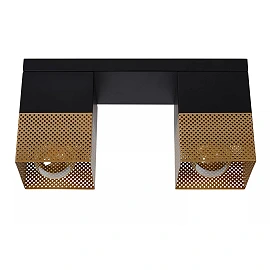 RENATE griestu lampa 32 cm 2 x E27 misiņa/melna (Lucide)