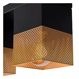 RENATE griestu lampa 32 cm 2 x E27 misiņa/melna (Lucide)