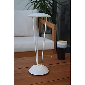 RENEE rechargeable outdoor table lamp Ø12.3 cm LED 2.2W Dim-to-warm IP54 white (Lucide)
