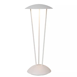 RENEE rechargeable outdoor table lamp Ø12.3 cm LED 2.2W Dim-to-warm IP54 white (Lucide)