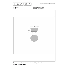RIGON griestu lampa LED 7W 3000K matēta zelta/misiņa (Lucide)