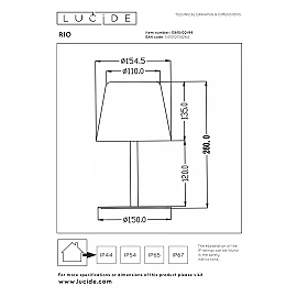 RIO uzlādējama āra galda lampa Ø15,5 cm LED RGB IP44 daudzkrāsu (Lucide)