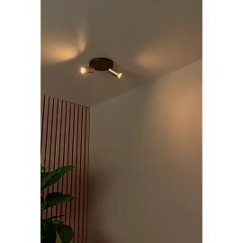 RITMO ceiling spotlight 2xGU10 (MR11) matt gold / brass (Lucide)