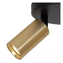 RITMO ceiling spotlight 2xGU10 (MR11) matt gold / brass (Lucide)