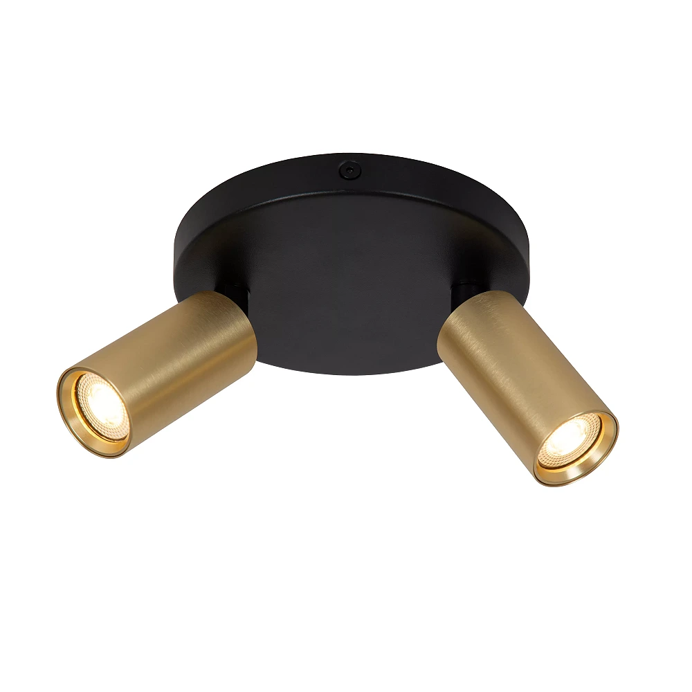 RITMO ceiling spotlight 2xGU10 (MR11) matt gold / brass (Lucide)