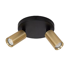 RITMO ceiling spotlight 2xGU10 (MR11) matt gold / brass (Lucide)