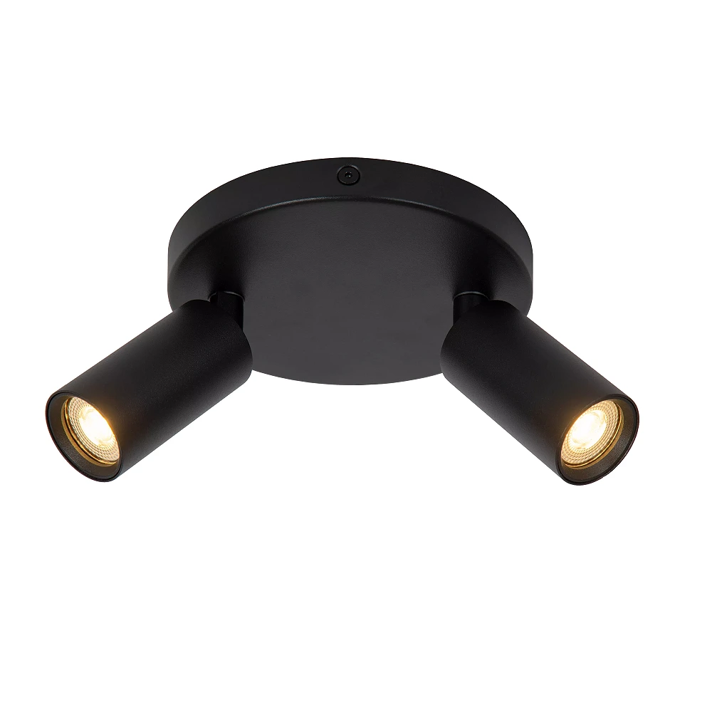 RITMO ceiling spotlight 2xGU10 (MR11) black (Lucide)