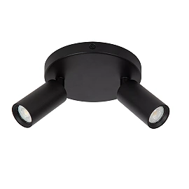 RITMO ceiling spotlight 2xGU10 (MR11) black (Lucide)