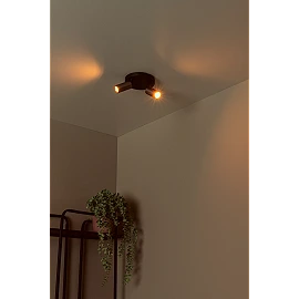 RITMO ceiling spotlight 2xGU10 (MR11) coffee (Lucide)