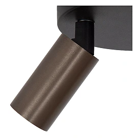 RITMO ceiling spotlight 2xGU10 (MR11) coffee (Lucide)