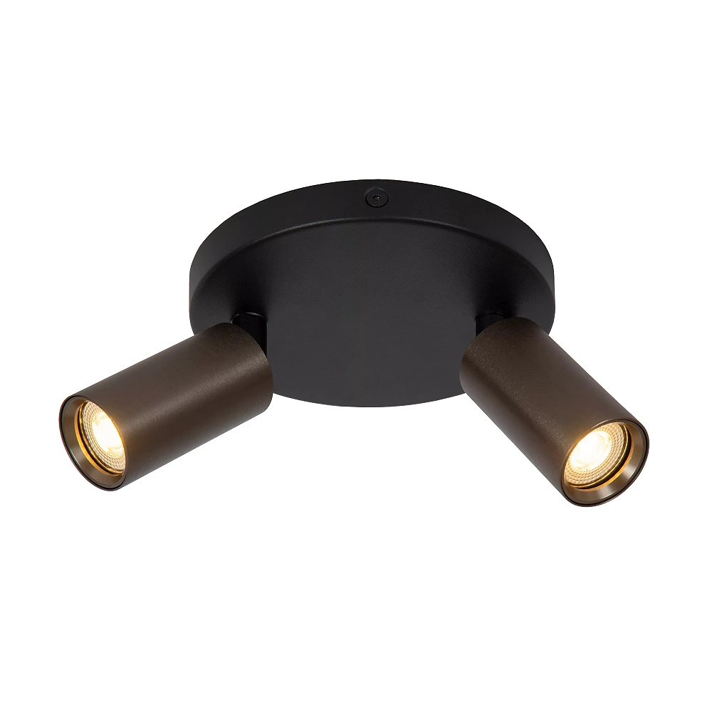 RITMO ceiling spotlight 2xGU10 (MR11) coffee (Lucide)