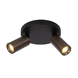 RITMO ceiling spotlight 2xGU10 (MR11) coffee (Lucide)