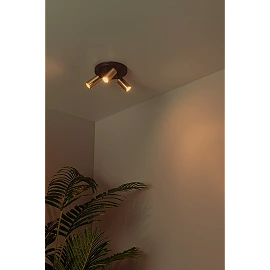 RITMO ceiling spotlight 3xGU10 (MR11) matt gold / brass (Lucide)