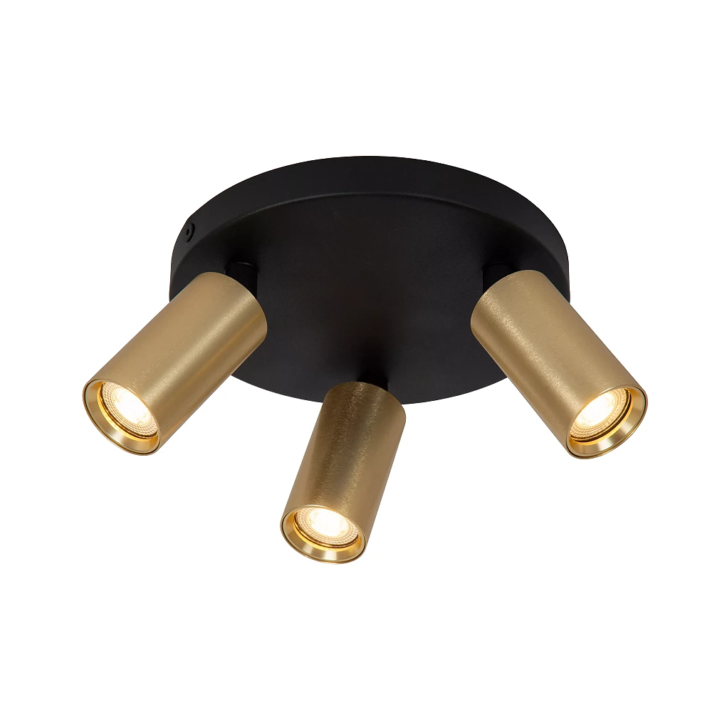 RITMO ceiling spotlight 3xGU10 (MR11) matt gold / brass (Lucide)