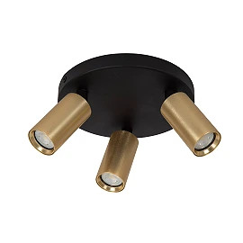 RITMO ceiling spotlight 3xGU10 (MR11) matt gold / brass (Lucide)