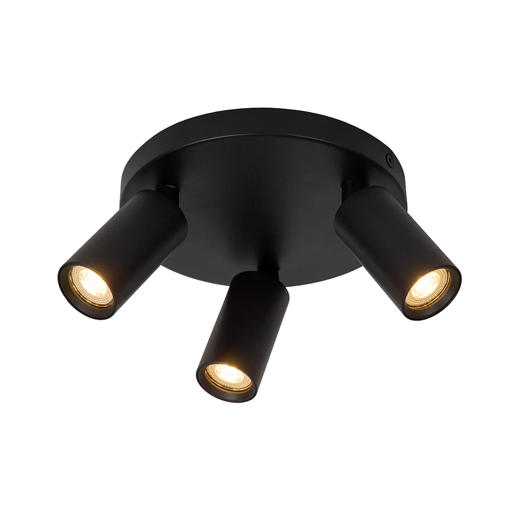RITMO ceiling spotlight 3xGU10 (MR11) black (Lucide)