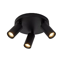 RITMO ceiling spotlight 3xGU10 (MR11) black (Lucide)
