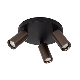 RITMO ceiling spotlight 3xGU10 (MR11) coffee (Lucide)