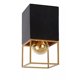 RIXT griestu lampa 10 x 10 cm 1 x E27 melna/misiņa (Lucide)