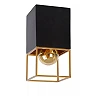 RIXT flush ceiling light 10 x 10 cm 1 x E27 black/brass (Lucide)