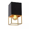 RIXT flush ceiling light 10 x 10 cm 1 x E27 black/brass (Lucide)