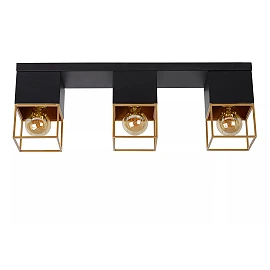 RIXT griestu lampa 54x10 cm 3xE27 melna (Lucide)