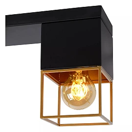 RIXT griestu lampa 54x10 cm 3xE27 melna (Lucide)