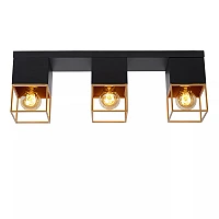 RIXT griestu lampa 54x10 cm 3xE27 melna (Lucide)