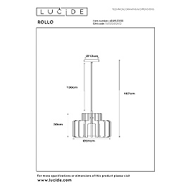 ROLLO Pendant light 1x40W E27 terracotta (Lucide)