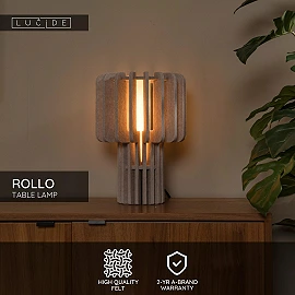 ROLLO table lamp 1xE27 40 W taupe (Lucide)
