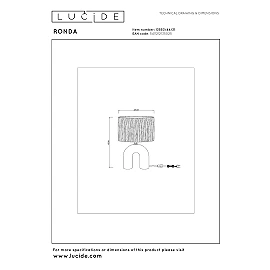 RONDA galda lampa 29x29 cm 1xE27 balta (Lucide)