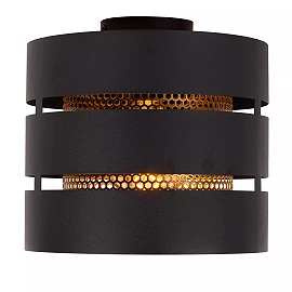 ROSAS Flush ceiling light Ø26 cm 1xE27 black (Lucide)