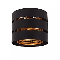 ROSAS Flush ceiling light Ø26 cm 1xE27 black (Lucide)