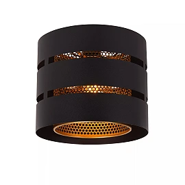 ROSAS Flush ceiling light Ø26 cm 1xE27 black (Lucide)