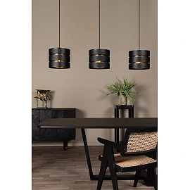 ROSAS piekaramā lampa 130 cm 3 x E27 melna (Lucide)