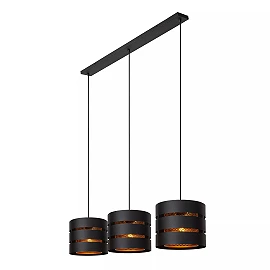ROSAS piekaramā lampa 130 cm 3 x E27 melna (Lucide)