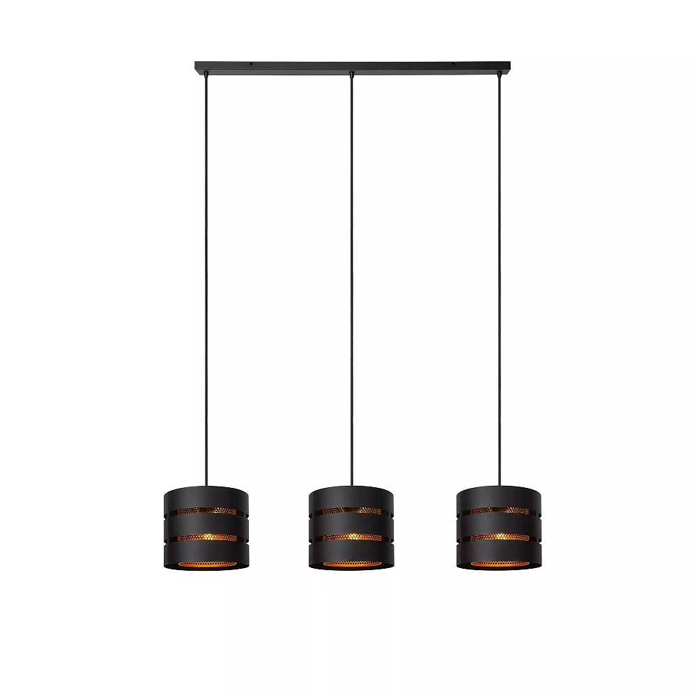 ROSAS piekaramā lampa 130 cm 3 x E27 melna (Lucide)