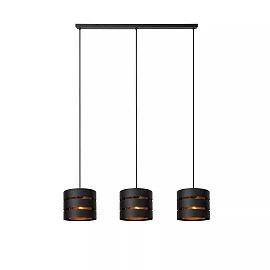 ROSAS piekaramā lampa 130 cm 3 x E27 melna (Lucide)