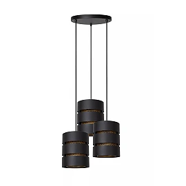 ROSAS piekaramā lampa Ø43 3 x E27 melna (Lucide)