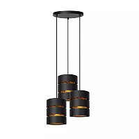 ROSAS piekaramā lampa Ø43 3 x E27 melna (Lucide)