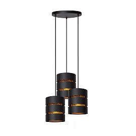 ROSAS piekaramā lampa Ø43 3 x E27 melna (Lucide)