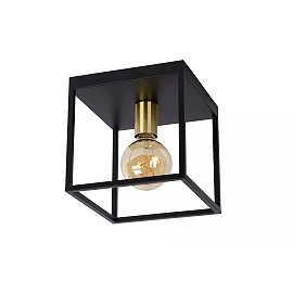 RUBEN Flush ceiling light 1x40W E27 Black (Lucide)