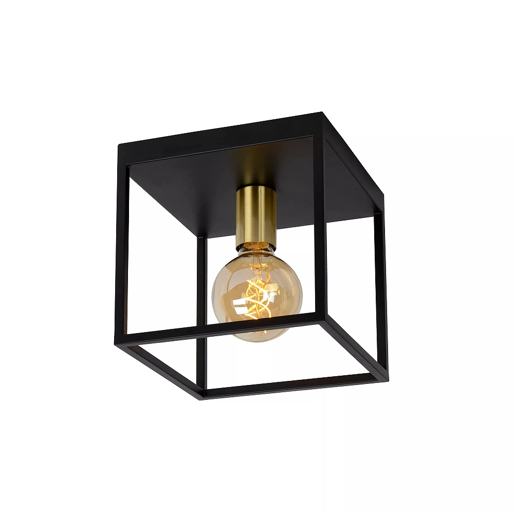 RUBEN Flush ceiling light 1x40W E27 Black (Lucide)