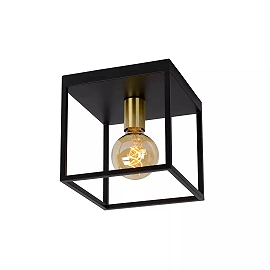 RUBEN Flush ceiling light 1x40W E27 Black (Lucide)