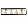 RUBEN Flush ceiling light 4x40W E27 Black (Lucide)