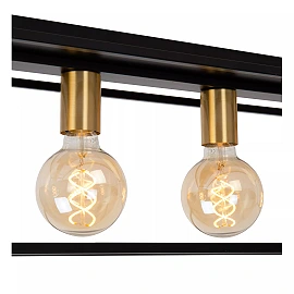 RUBEN Flush ceiling light 4x40W E27 Black (Lucide)
