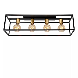 RUBEN Flush ceiling light 4x40W E27 Black (Lucide)