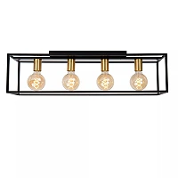 RUBEN Flush ceiling light 4x40W E27 Black (Lucide)