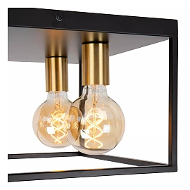 RUBEN Flush ceiling light 4x40W E27 Black (Lucide)